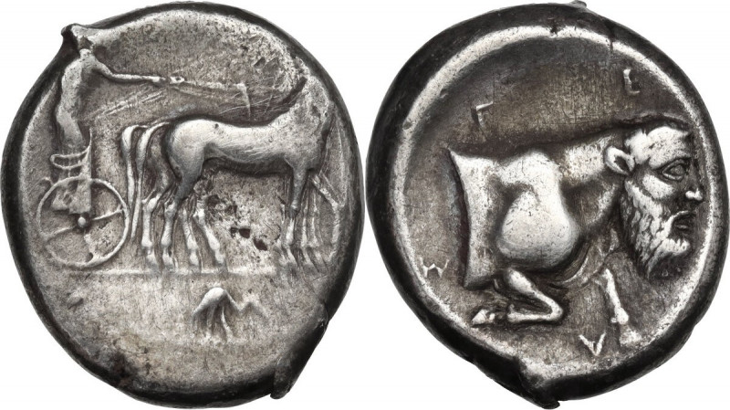 Sicily. Gela. AR Tetradrachm, c. 420-415 BC. SNG ANS 89; SNG Fitzwilliam 996; Je...