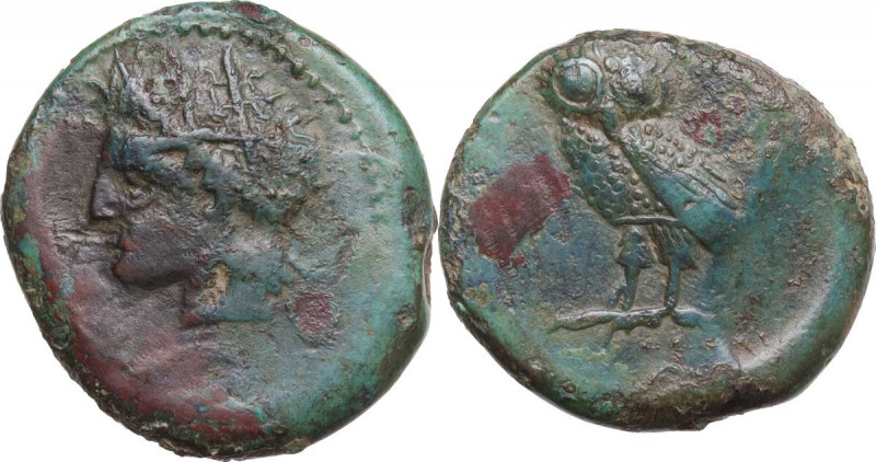 Sicily. Katane. Campanian Mercenaries. AE 21.5 mm, c. 404-338 BC. HGC 2 623; CNS...