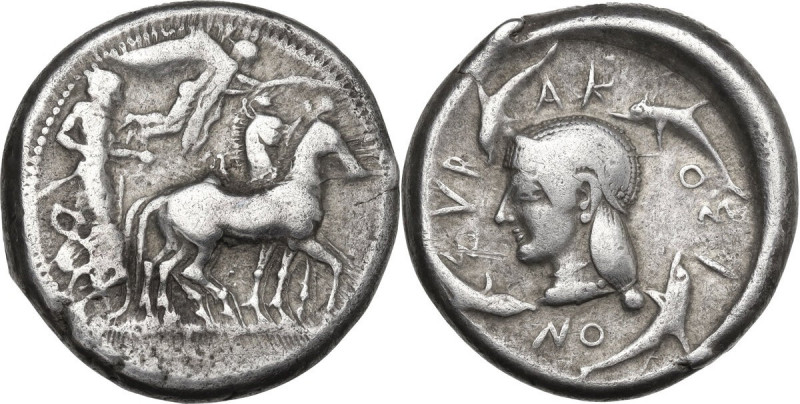 Sicily. Syracuse. Gelon I (485-478 BC). AR Tetradrachm, struck circa 480 BC. HGC...