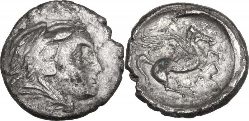 Continental Greece. Illyria, Dyrrhachion. AR Drachm, c. 275-270 BC. HGC 3 36; SN...