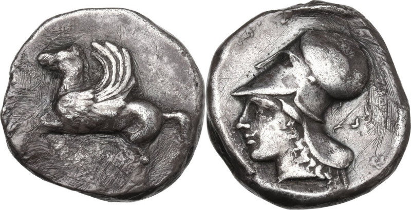 Continental Greece. Akarnania, Leukas. AR Stater, c. 400-375 BC. Pegasi 35/1; SN...