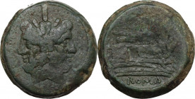 Sextantal series. AE As, after 211 BC. Cr. 56/2. AE. 49.10 g. 35.00 mm. A choice example of full weight, in very good condition for issue. Lovely gree...