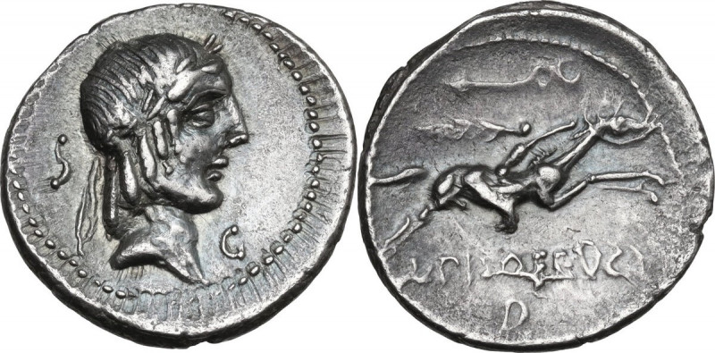 L. Calpurnius Piso Frugi. AR Denarius, 90 BC. Cr. 340/1; B. 11; Banti 137. AR. 3...