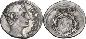 Augustus (27 BC - 14 AD). AR Denarius. Uncertain Spanish mint (Colonia Patricia?), c. 19 BC. RIC I (2nd ed.) 75a. AR. 3.66 g. 18.70 mm. R. VF.