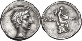 Octavian. AR Denarius. Autumn 32-summer 31 BC. Italian (Rome?) mint. RIC I (2nd ed.) 257. AR. 3.73 g. 19.00 mm. R. Lightly toned, underlying luster. A...