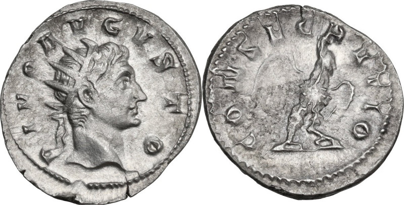 Augustus (27 BC-14 AD). AR Antoninianus, struck under Trajan Decius, 251 AD. RIC...