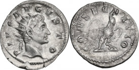 Augustus (27 BC-14 AD). AR Antoninianus, struck under Trajan Decius, 251 AD. RIC IV (Decius) 77. AR. 3.43 g. 23.00 mm. A very attractive example. Broa...