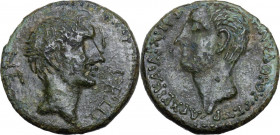 Augustus and Zenodoros (31-0 BC). AE 20 mm, Chalkis ad Libanum mint (Seleucis and Piera). RPC I 4774. AE. 5.57 g. 20.00 mm. RR. Olive-green patina. Ni...