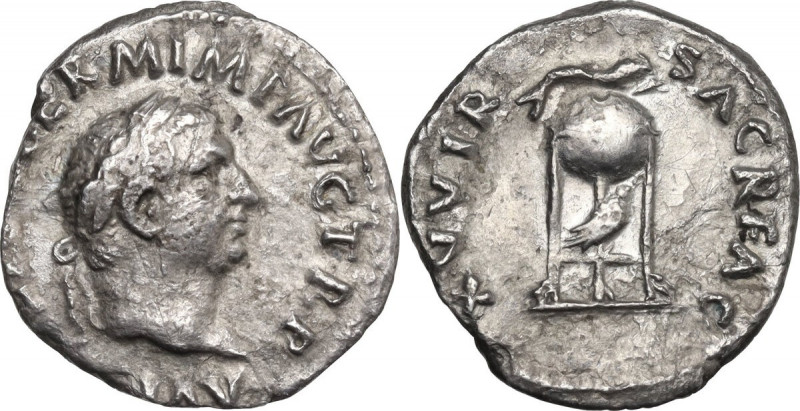 Vitellius (69 AD). AR Denarius, struck circa late April–20 December 69 AD. RIC I...