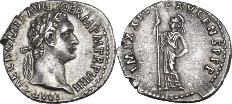 Domitian (81-96). AR Denarius, 90 AD. RIC II 150; C. 259. AR. 3.34 g. 19.00 mm. ...