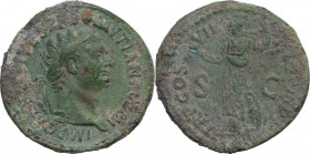 Domitian (81-96). AE As, 81 AD. RIC II 238. AE. 11.64 g. 28.50 mm. Lovely light green patina. Some deposits. Good VF.