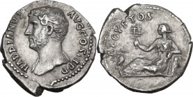 Hadrian (117-138). AR Denarius, Rome mint, 134-138 AD. RIC II 296. AR. 2.76 g. 18.50 mm. Scarce. A superb portrait of wonderful style. Lightly toned. ...