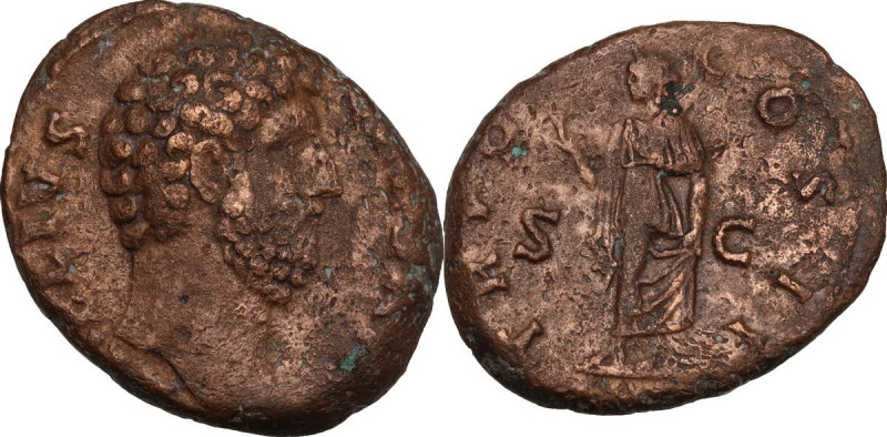 Aelius (Caesar 136-138). AE As, 137 AD. RIC II (Hadr.) 1067. AE. 12.67 g. 27.00 ...