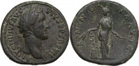 Antoninus Pius (138-161). AE Sestertius, 148-149 AD. RIC III 854. AE. 23.60 g. 33.00 mm. A pleasant example. Handsome deep olive green patina, with li...