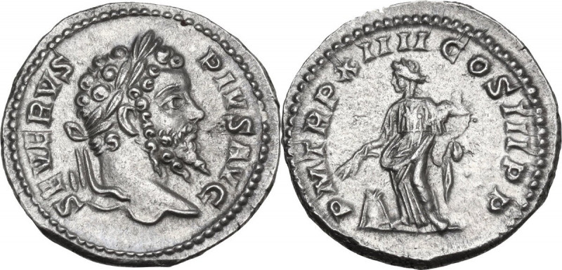 Septimius Severus (193-211). AR Denarius, Rome mint, 206 AD. RIC IV 200; C. 476....