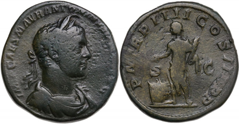 Elagabalus (218-222 AD). AE Sestertius, 221 AD. RIC IV 326; C. 200. AE. 23.99 g....