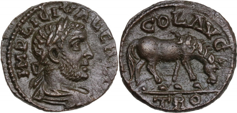 Valerian I (253-260). AE 20 mm. Alexandria Troas mint, Troas. Bellinger A436. AE...