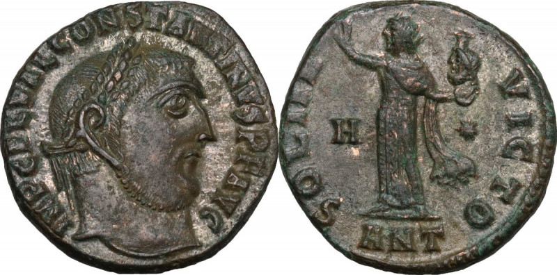 Constantine I (307-337). AE Follis. Antioch mint, 312 AD. RIC VI 167c. AE. 3.40 ...