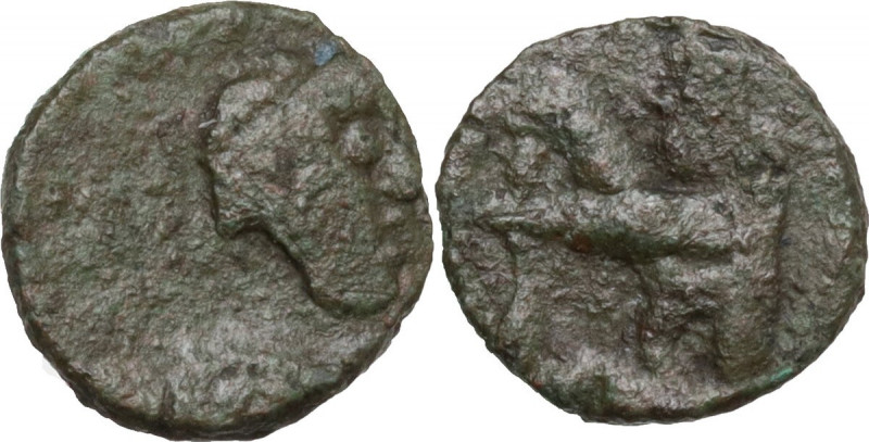 Ostrogothic Italy, Athalaric (526-534). AE Nummus, in the name of Justinian I, R...