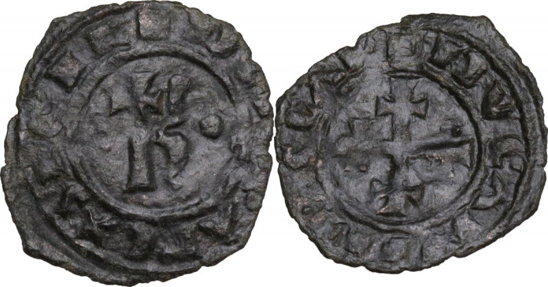 Brindisi. Carlo I d'Angiò (1266 - 1278). Denaro. Sp. 29; MIR (Italia merid.) 337...