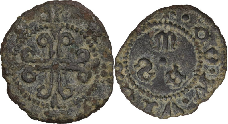 Fermo. Francesco Sforza (1433-1445). Picciolo. CNI 26. MI. 0.68 g. 15.00 mm. RR....