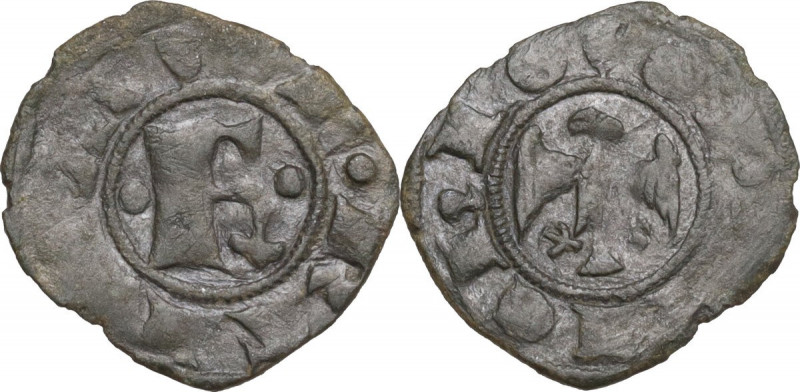 Ferrara. Obizzo III d'Este (1344-1352). Denaro o ferrarino. CNI 1/6; MIR (Emilia...