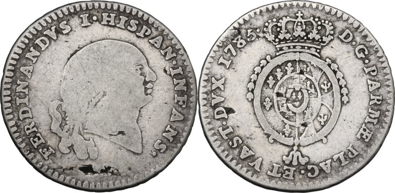 Parma. Ferdinando di Borbone (1765-1802). Settimo di Ducato 1785. CNI 53/55; MIR...