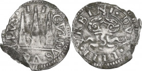 Urbino. Francesco Maria II della Rovere (1574-1624). Soldo o baiocchetto. CNI tav. XXIX, 4; Cav. 127. AG. 0.33 g. 13.00 mm. BB.
