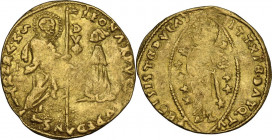 Venezia. Dominazione Genovese. Podestà annuali al nome di Leonardo Loredan (1501-1521). Zecchino. Cf. CNI tav. VIII, 10; Cf. Paol. 1; Gamberini 406. A...