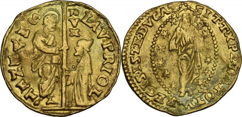 Venezia. Lorenzo Priuli (1556-1559). Zecchino. CNI tav. XIII, 6; Paol. 1. AU. 3....