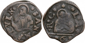 Venezia. Monetazione anonima. Legge del 20 aprile 1619. Bezzo da 6 bagattini detto bezzone. CNI tav. XL, 17; Paol. II 734. AE. 2.44 g. 23.00 mm. qBB.