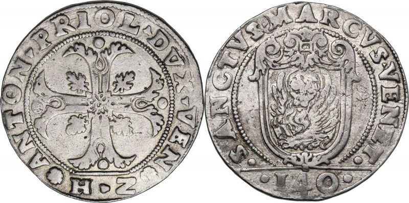 Venezia. Antonio Priuli (1618-1623). Scudo della croce, sigle HZ (Gerolamo Zorzi...