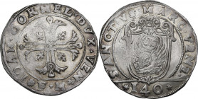 Venezia. Giovanni Corner (1625-1629). Scudo della croce, sigle FM (Ferigo da Molin Contarini massaro). CNI 15; Paol. 9. AG. 31.67 g. 43.50 mm. Belliss...