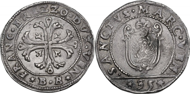 Venezia. Francesco Erizzo (1631-1646). Quarto di Scudo della croce, sigle BB (Be...