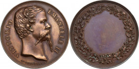 Vittorio Emanuele II (1861-1878). Medaglia premio. AE. 35.50 mm. Opus: G. Galeazzi. SPL.