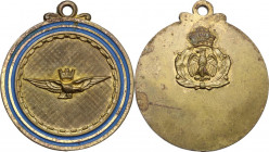 Regnando Vittorio Emanuele III (1900-1943), Regia Aeronautica. Medaglia s.d. AE dorato e smalti. 30.50 mm. R. Appiccagnolo. SPL.