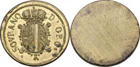 Milano. Peso della sovrana, primo quarto del XIX secolo, area di produzione Milano. Zavattoni 933. Ottone. 11.11 g. 26.00 mm. SPL.