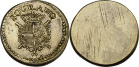 Milano. Peso della sovrana, primo quarto del XIX secolo, area di produzione Milano. Zavattoni 962. Ottone. 11.11 g. 25.00 mm. Bel BB+.