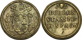 Roma. Alessandro VII (1655-1657), Fabio Chigi. Peso del 4 scudi d'oro, seconda serie, area di produzione Roma. Zavattoni 64. AE. 13.31 g. 30.00 mm. BB...