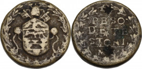 Roma. Innocenzo XI (1676-1689), Benedetto Odescalchi. Peso del testone, area di produzione Roma. Zavattoni 108/111. AE. 21.00 g. 8.68 mm. qBB.