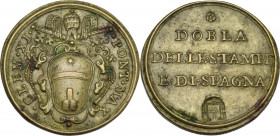 Roma. Clemente XI (1700-1721), Giovanni Francesco Albani. Peso dei 2 scudi d'oro, area di produzione Roma. Zavattoni -. AE. 6.57 g. 24.00 mm. R. BB.