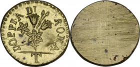 Roma. Peso della doppia romana, sigla T, prima metà del XIX sec., area di produzione Milano/Roma. Zavattoni 301. AE. 5.48 g. 20.00 mm. SPL.