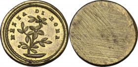 Roma. Peso della mezza doppia romana, prima metà del XIX sec., area di produzione Milano/Roma. Zavattoni 354. AE. 2.75 g. 18.00 mm. SPL.