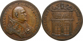 Paolo V (1605-1621), Camillo Borghese. Medaglia A. XVI. Mod. CNORP 1100; Mis. 108; Bart. E. p. 16. AE. 49.00 mm. Opus: G. A. Moro. Esemplare antico. S...