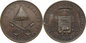 Sede Vacante (1829). Medaglia emessa dal Governatore di Roma e Vice Camerlengo Mosignore Benedetto Cappelletti. Boccia 87. Bart. p. 248. Patr. 122. . ...