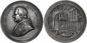 Pio IX (1846-1878), Giovanni Mastai Ferretti. Medaglia di massimo modulo, A. XXIX, Confessione in S. Maria Maggiore. Bart. Pio IX XXIX, 3; Bart. MM 19...