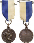 Era Fascista. . UVI. Medaglia A. VI, 1928 per il I Convegno Ciclistico Nazionale, Milano. AE. 26.50 mm. Opus: Sacchini. Appiccagnolo e nastrino. SPL.