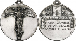 Era Fascista. . Dopolavoro Provinciale Ascoli Piceno. Medaglia s.d. AG. 32.50 mm. Appiccagnolo. SPL.