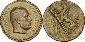 F.G.C. Medaglia A. XIII per i Campionati Nazionali di Genova. Casolari XIII-61. AG dorato. 32.20 mm. Opus: P. Morbiducci. SPL.