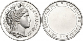 Era Fascista. . Ministero dell'Agricoltura e delle Foreste. Medaglia premio s.d. AR. 21.12 g. 41.00 mm. Scatolina originale. FDC.